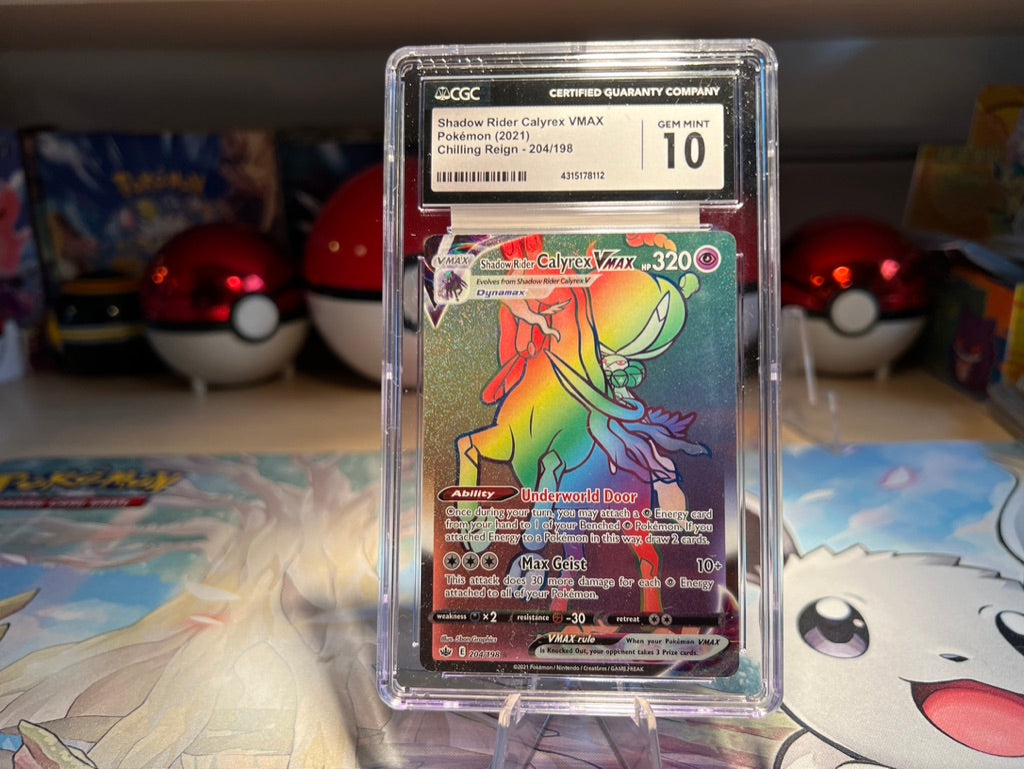 Graded CGC 10 Shadow Rider Calyrex VMAX Pokemon Card (Listing #185)