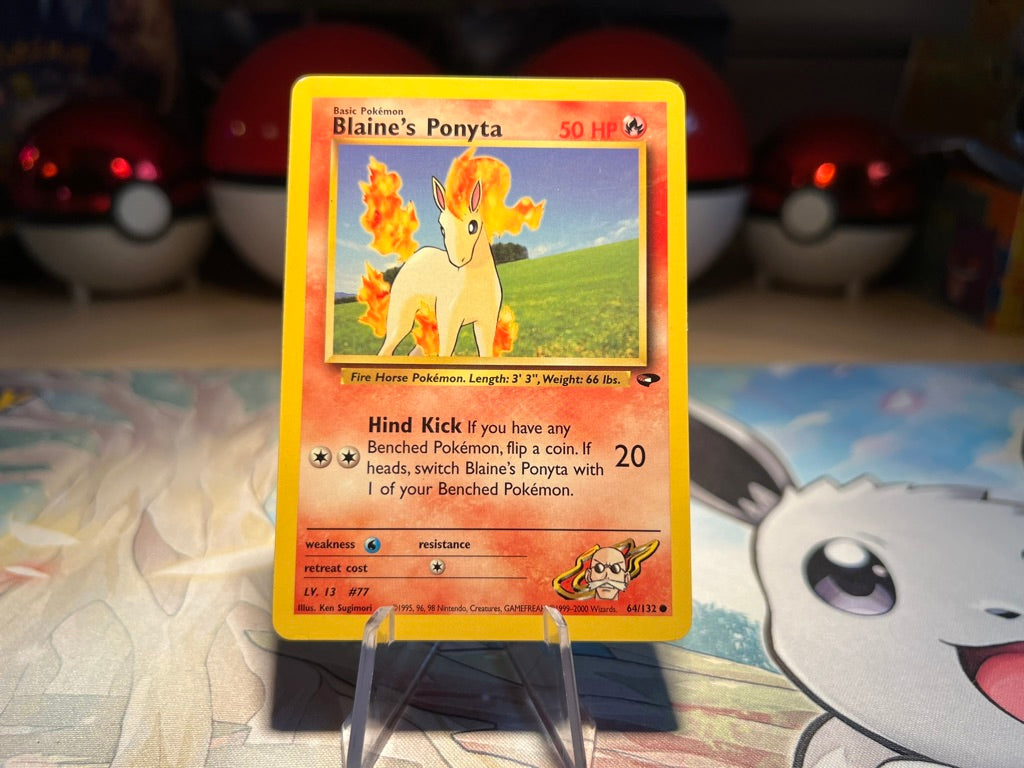 Pokemon Card Vintage Blaine's Ponyta (Listing #148)