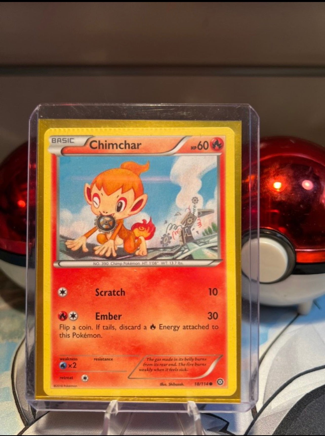 Pokemon Error Crimped Chimchar Card (Listing #88)