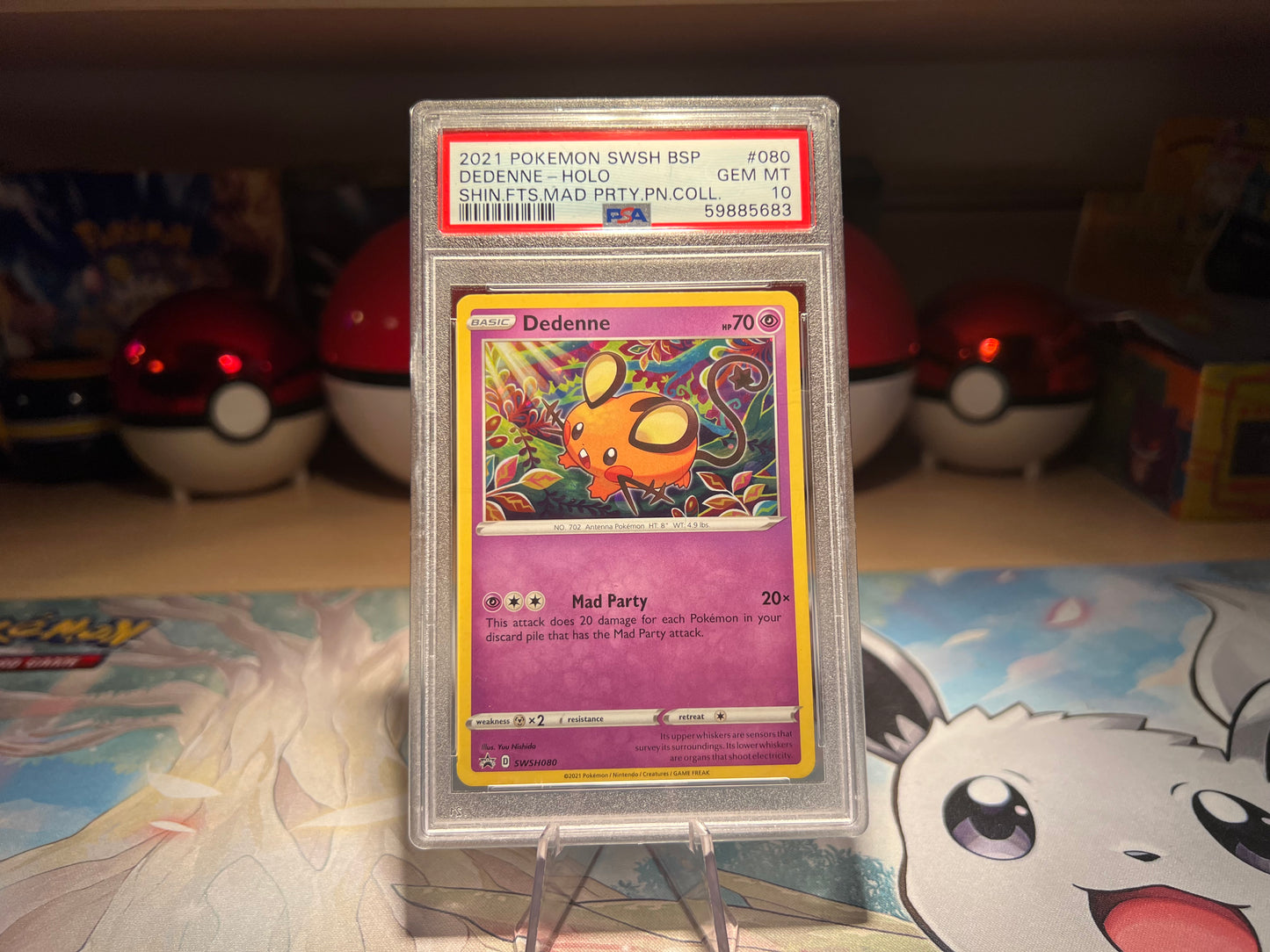 Graded PSA 10 Holo Dedenne Pokemon Card (Listing #66)