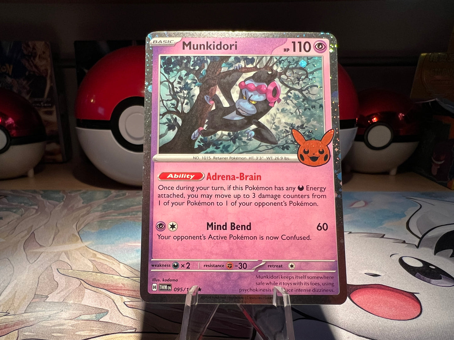 Pokemon Card Holo Munkidori (Listing #287)