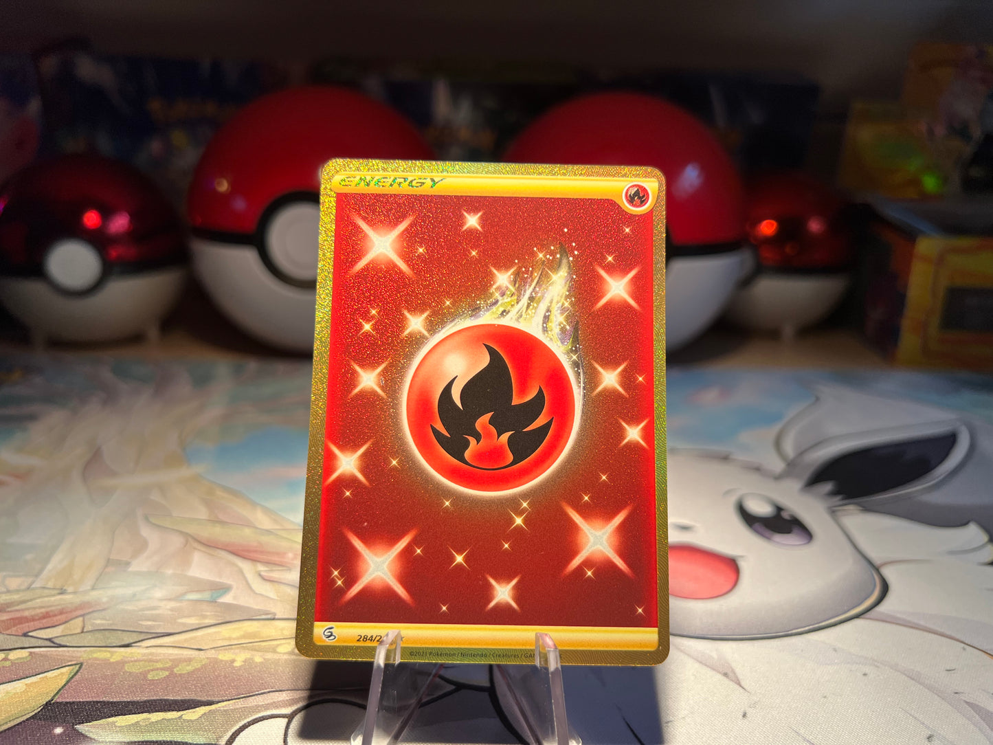 Pokemon Card Gold Fire Energy (Listing #353)