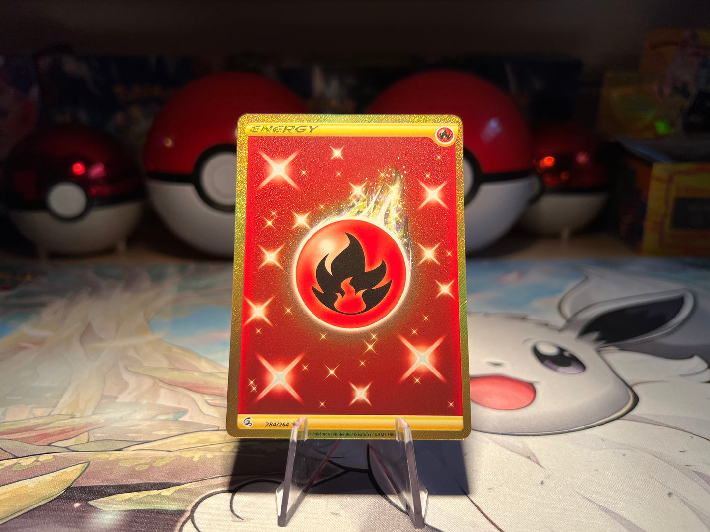 Pokemon Card Gold Fire Energy (Listing #376)