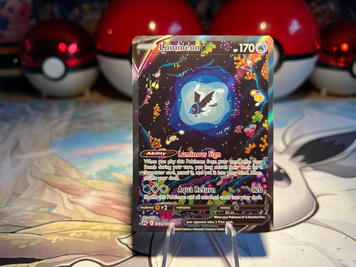 Pokemon Card Lumineon Illustration Rare V (Listing #470)