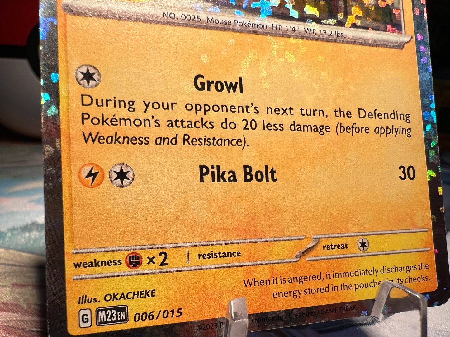Pokemon Card Holo Bleed Error Pikachu (Listing #533)