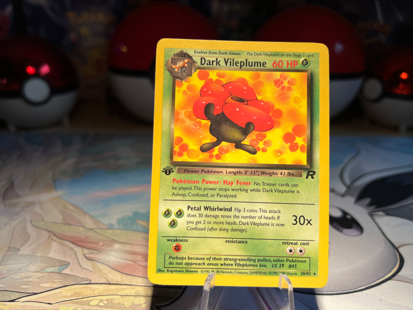 Pokemon Card Vintage 1st Edition Dark Vileplume MP (Listing #544)