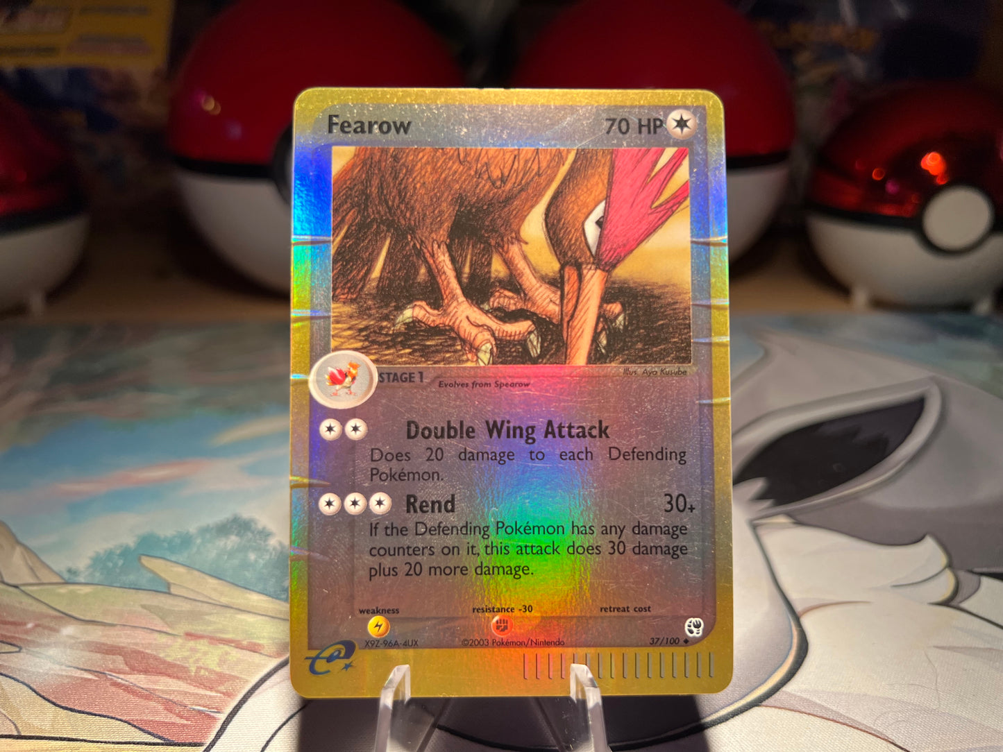 Pokemon Card Holo Farrow EReader (Damaged)(Listing #630)