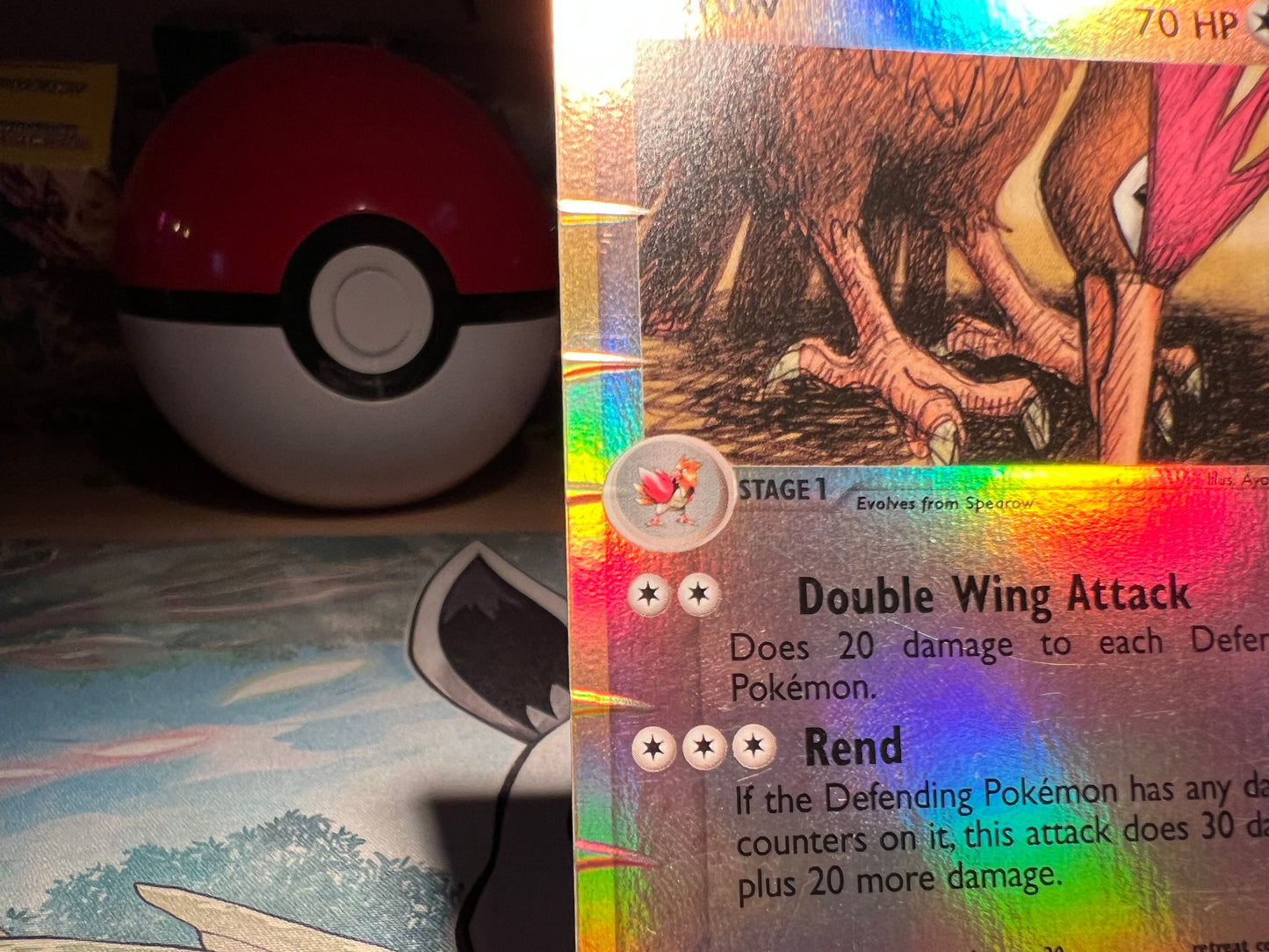 Pokemon Card Holo Farrow EReader (Damaged)(Listing #630)