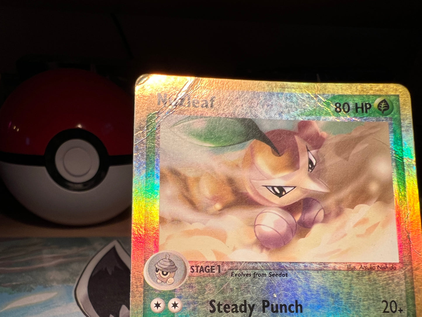 Pokemon Card Holo Nuzleaf EReader (Damaged)(Listing #633)
