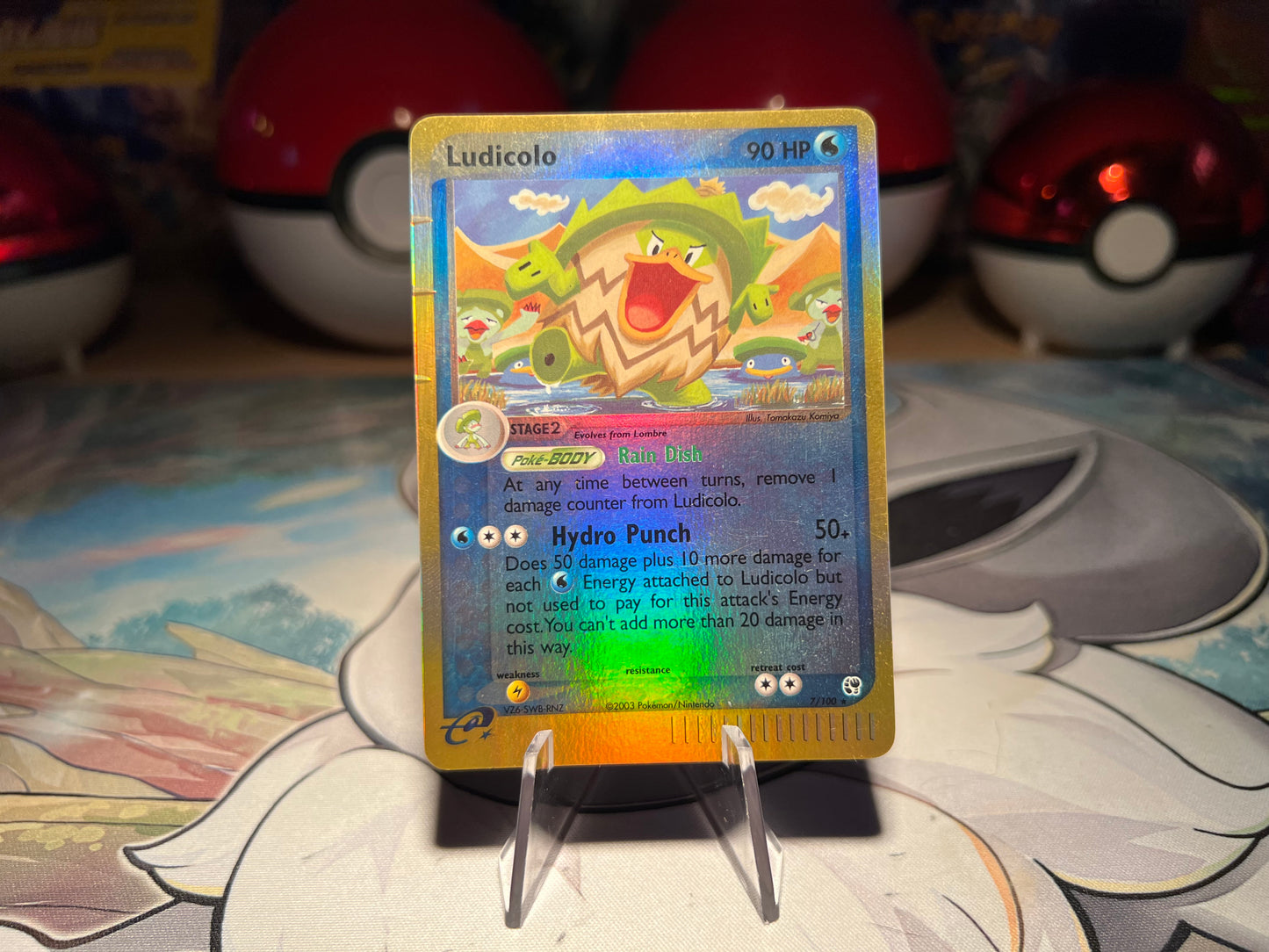 Pokemon Card Holo Ludicolo EReader (Damaged) (Listing #634)