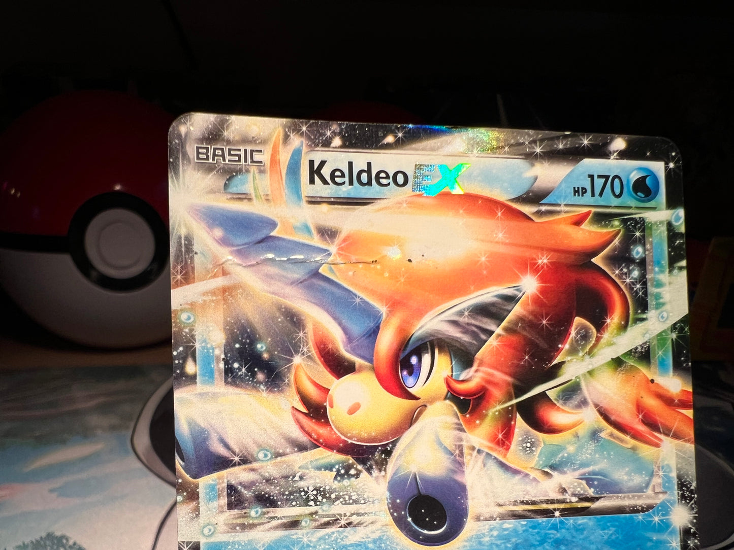 Pokemon Card Keldeo EX - Damaged (Listing #658)