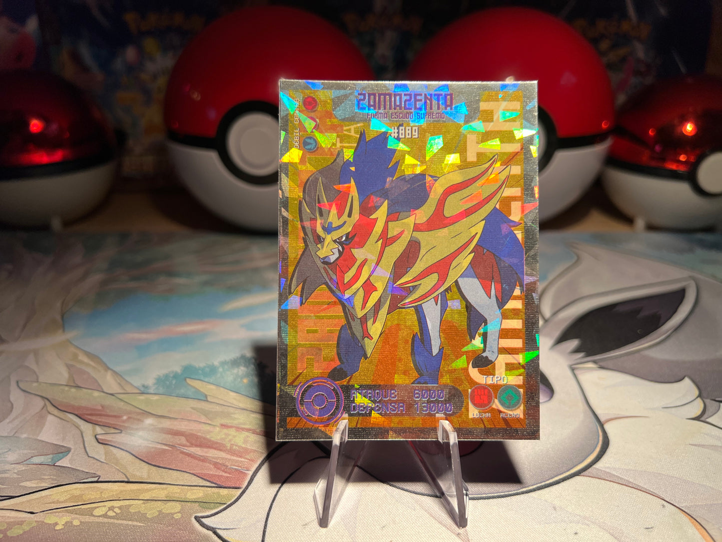Pokemon Holo Zamazenta Pokedex Card (Listing #689)