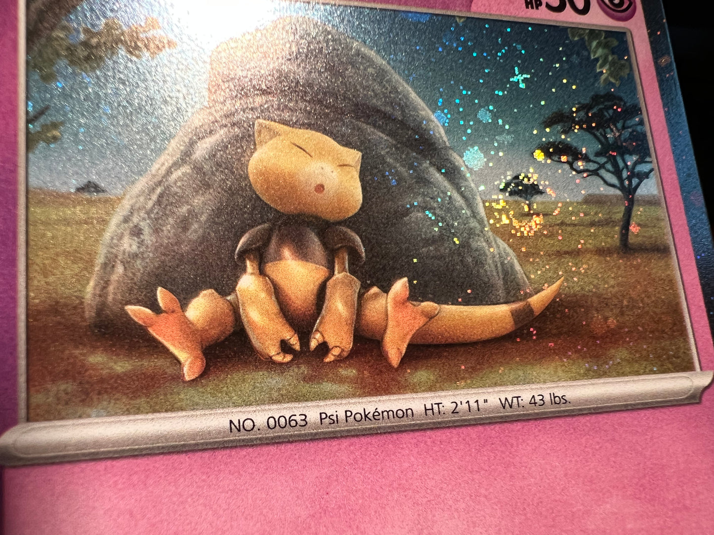 Pokemon Card Holo Promo Abra with DOUBLE SWIRL!! (Listing #709)