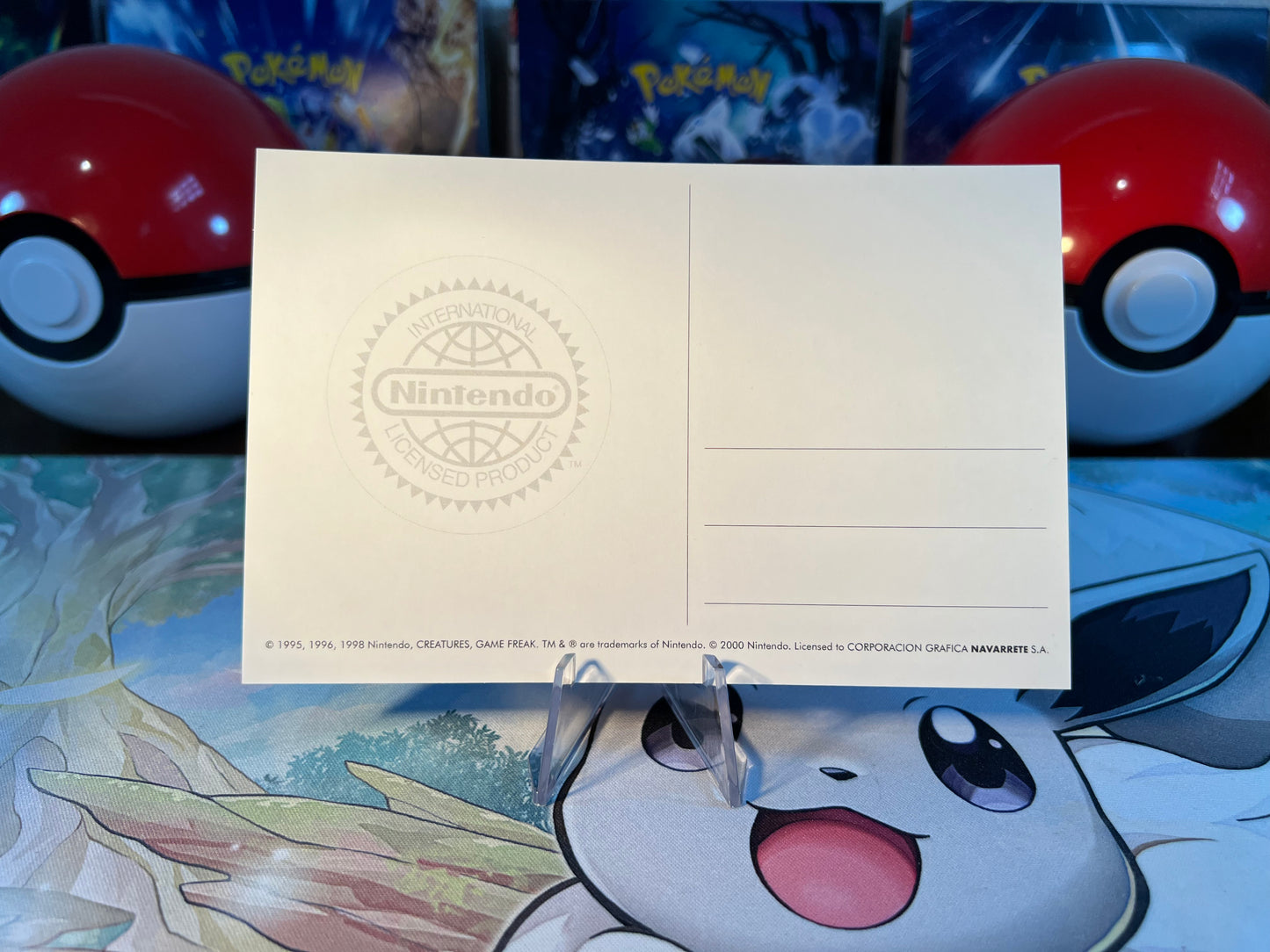 Pokemon Poliwag, Poliwhirl, Poliwrath Licensed Nintendo Peru Postcard (Listing #812)
