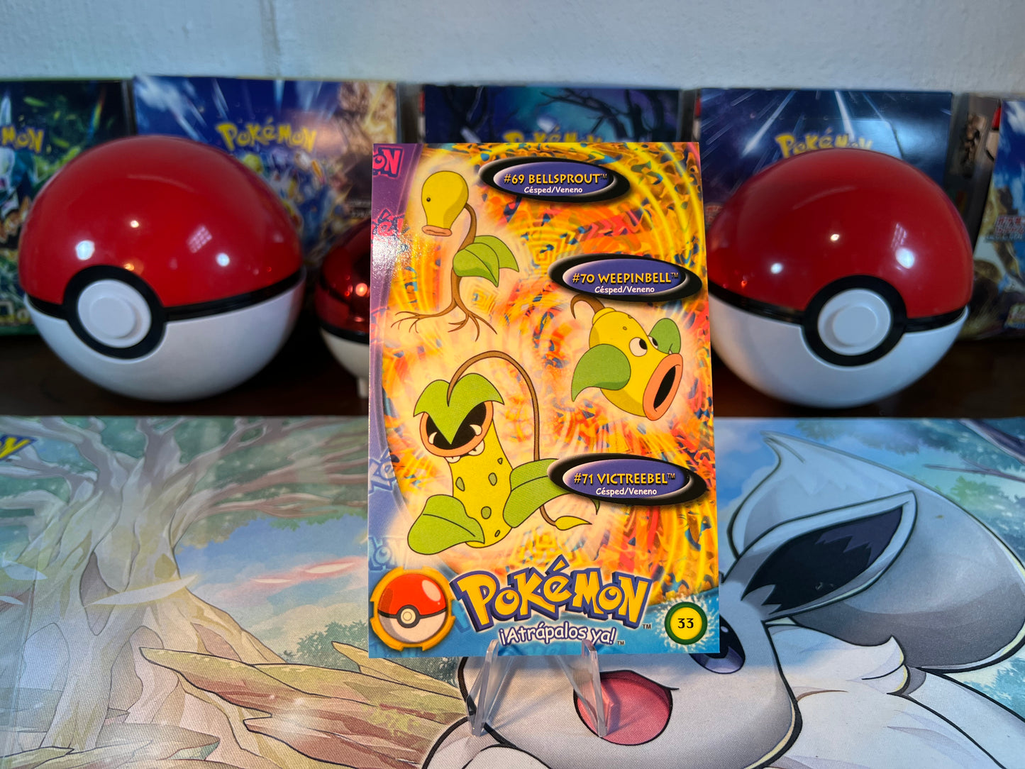 Pokemon Bellsprout, Weepinbell, Victreebell Licensed Nintendo Peru Postcard (Listing #814)