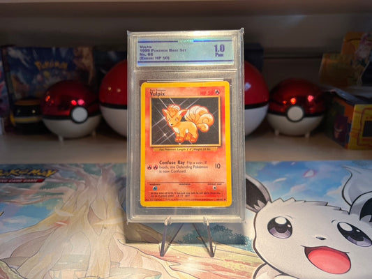 Graded CC&G 1 Vintage Error Vulpix Pokemon Card