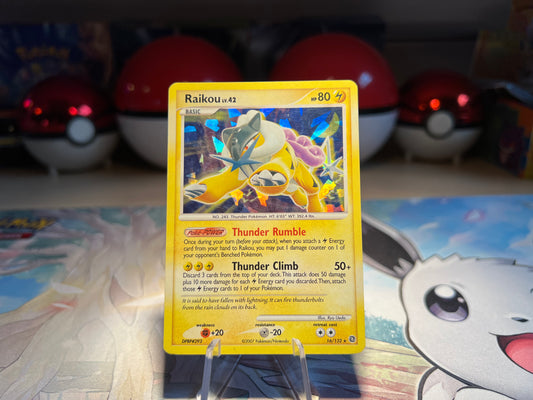Pokemon Card Cracked Ice Holo Raikou (Listing #225)