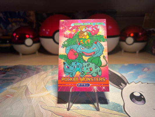 Pokemon Holo Bulbasaur, Ivysaur, Venusaur Pocket Book Card (Listing #70)
