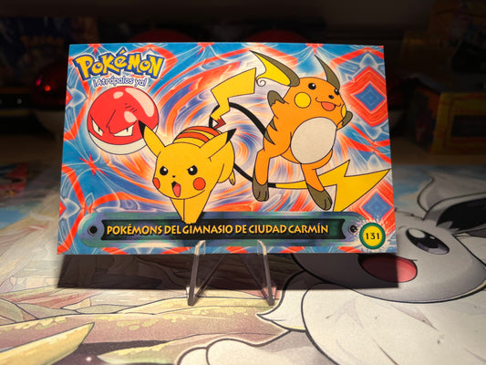 Nintendo Licensed Peru Voltorb, Pikachu, Raichu Pokemon Post Card (Listing #118)