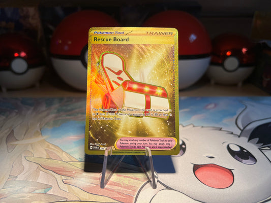 Gold Trainer Rescue Board Pokemon Card (Listing #257)