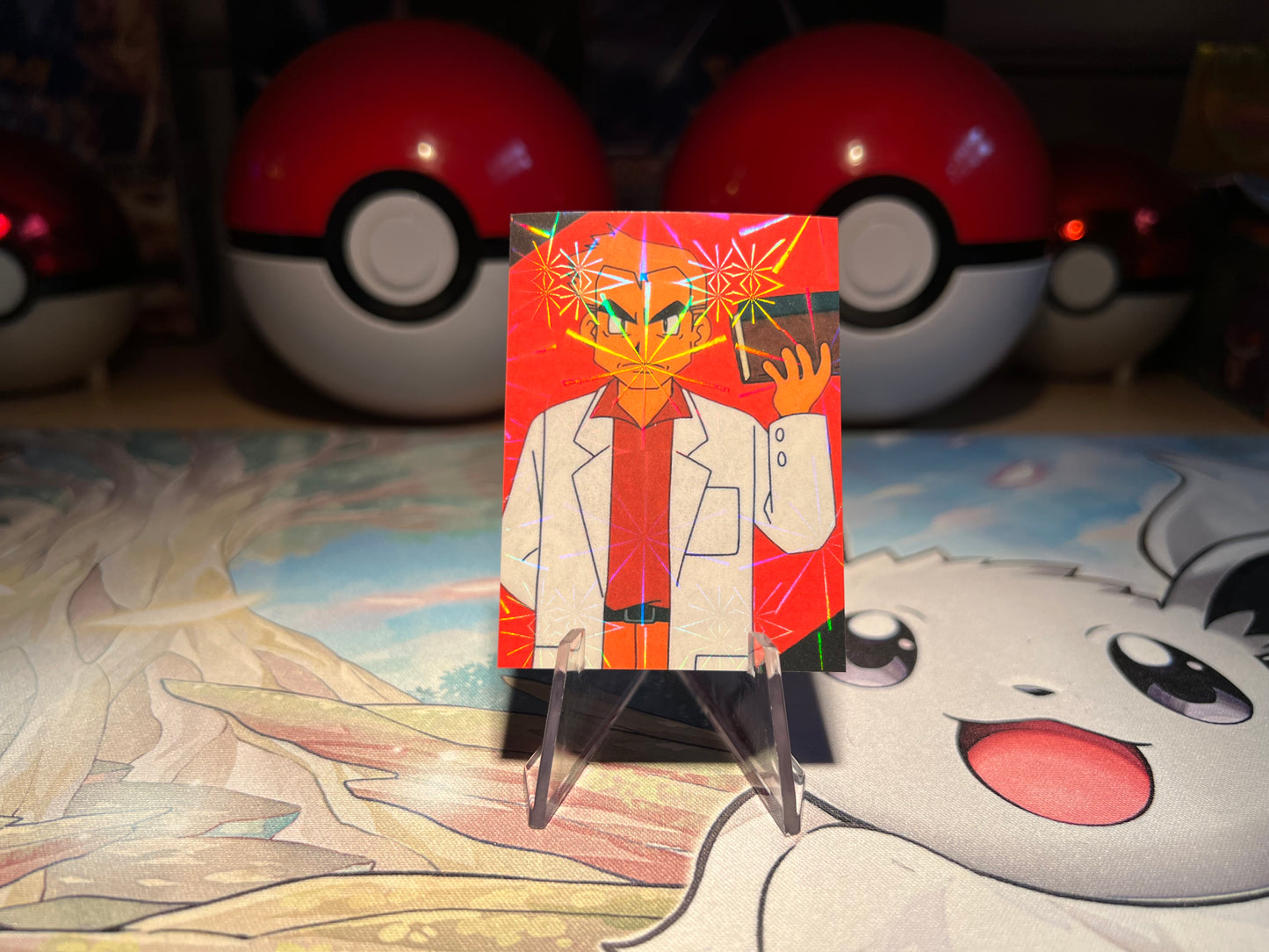 Pokemon Attack Holo Professor Oak Sticker (Listing #312)