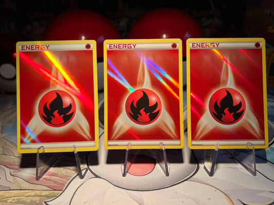 Pokemon Cards Fire Energy Holo Lot (Listing #456)