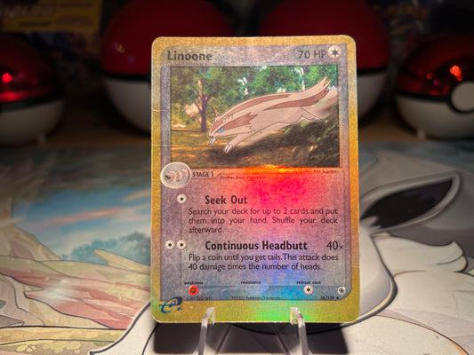Pokemon Card Holo Linoone EReader (Damaged)(Listing #629)
