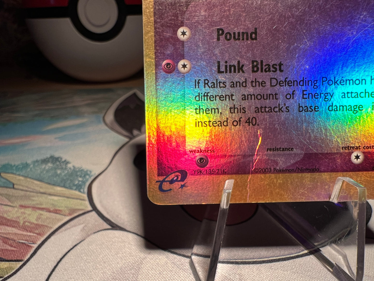 Pokemon Card Holo Ralts EReader (Damaged)(Listing #632)