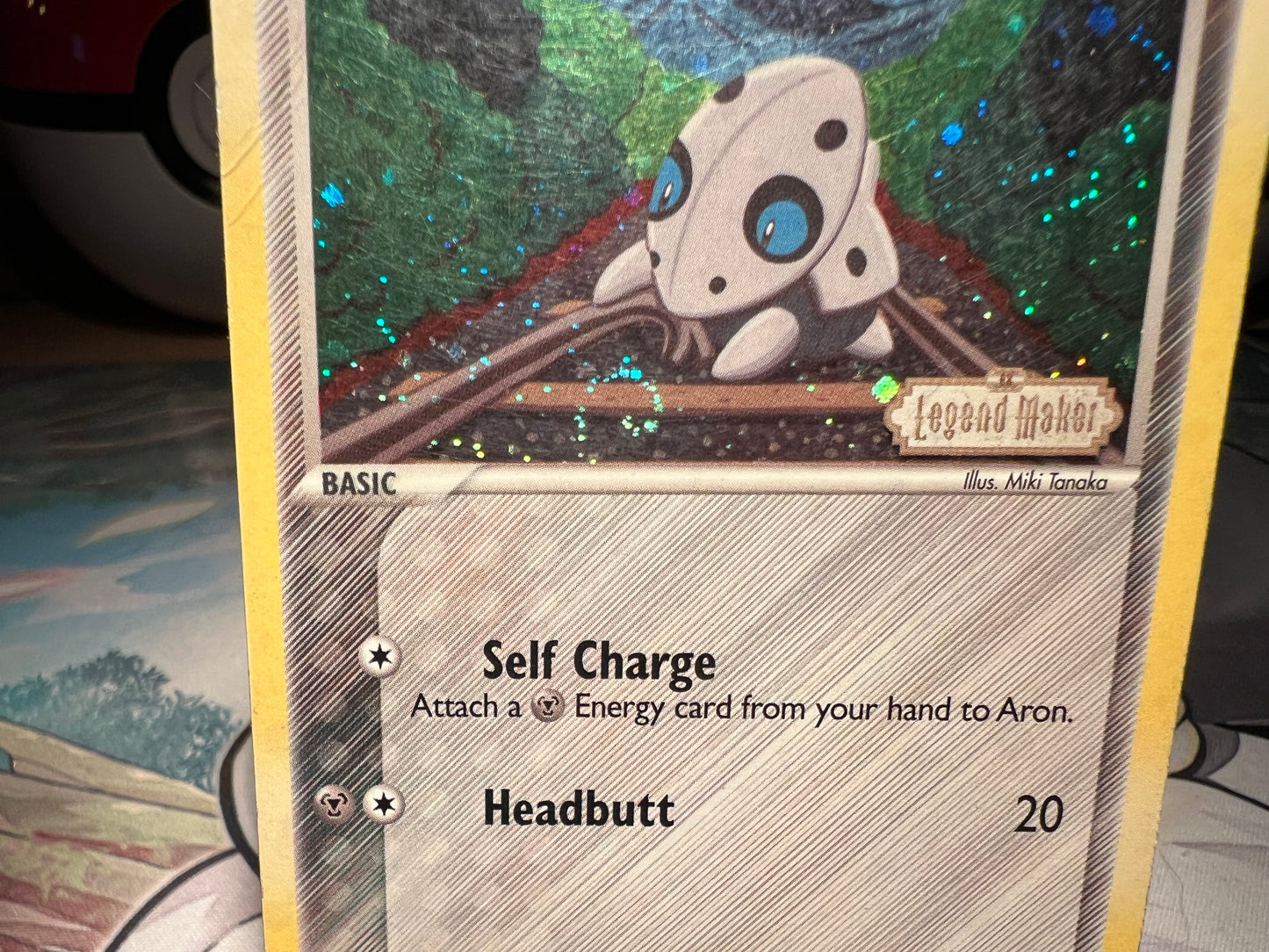 Pokemon Card Aron Holo- Damaged (Listing #654)