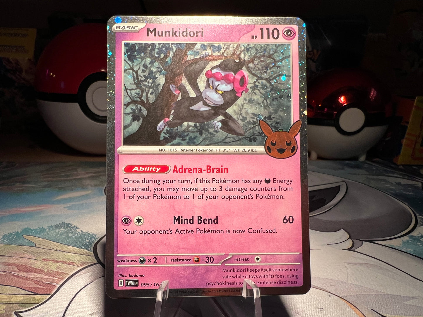 Pokemon Card Munkidori Holo (Listing #656)