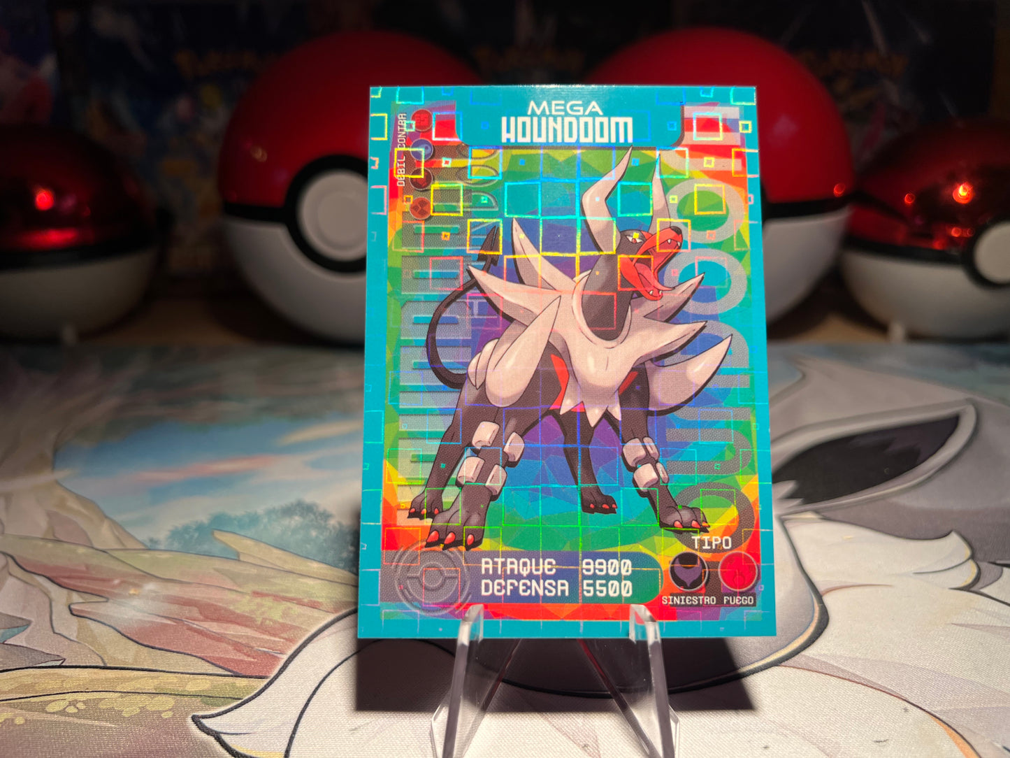 Pokemon Holo Mega Houndoom Pokedex Card (Listing #678)