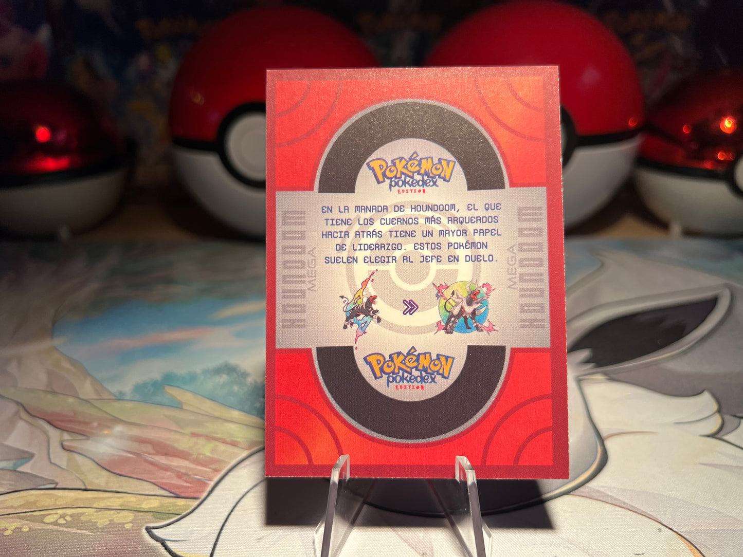 Pokemon Holo Mega Houndoom Pokedex Card (Listing #678)