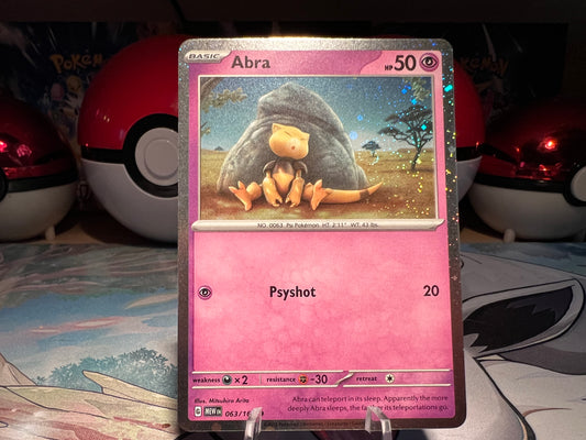 Pokemon Card Holo Promo Abra with DOUBLE SWIRL!! (Listing #709)