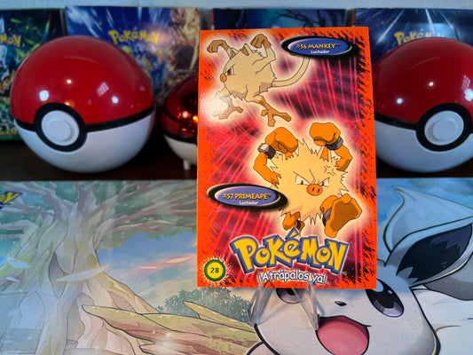 Pokemon Mankey, Primeape Licensed Nintendo Peru Postcard (Listing #816)