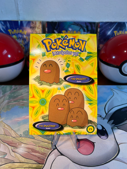 Pokemon Diglett and Dugtrio Licensed Nintendo Peru Postcard (Listing #820)